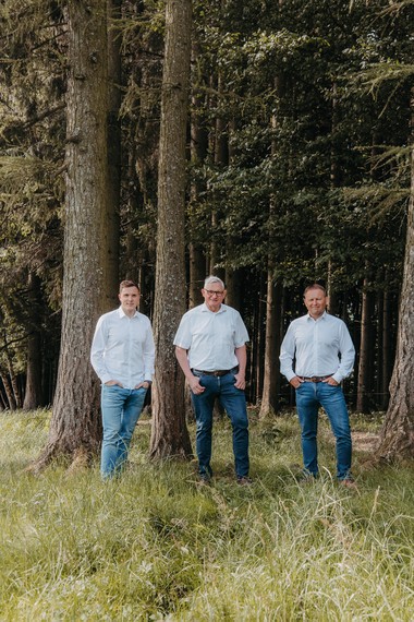 Das Führungstrio: 
Josef + Leo Riebenbauer und Wolfgang Artner 