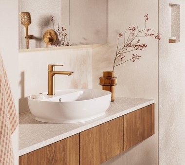 Grohe Lineare Waschtischarmatur S Warm Sunset gebürstet