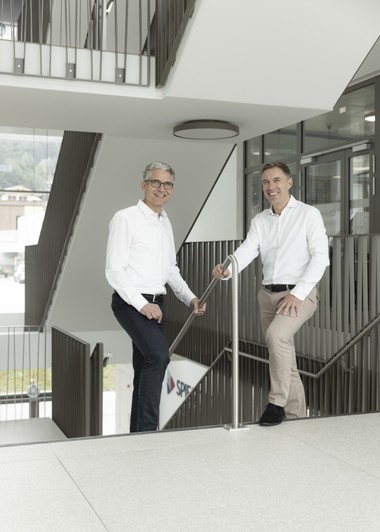 v.l.n.r.: Martin Schranz, Geschäftsführer TTSol, und Christian Peintner, Geschäftsführer SPIEGLTEC 