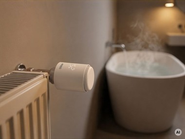 Das OSRAM SMART+ WiFi Heizkörperthermostat 2. Gen lässt sich unkompliziert an vielen gängigen Heizkörperventilen installieren.