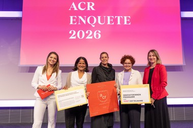 Verlei­hung des ACR Woman Award 2026 an die Preis­trä­gerin Sylvia Polleres im Rahmen der ACR-Enquete am 14. 10. 2026 in Wien