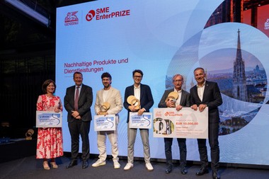 SME EnterPRIZE Gewinner:innen in der Kategorie Nachhaltige Produkte und Diensleistunegen